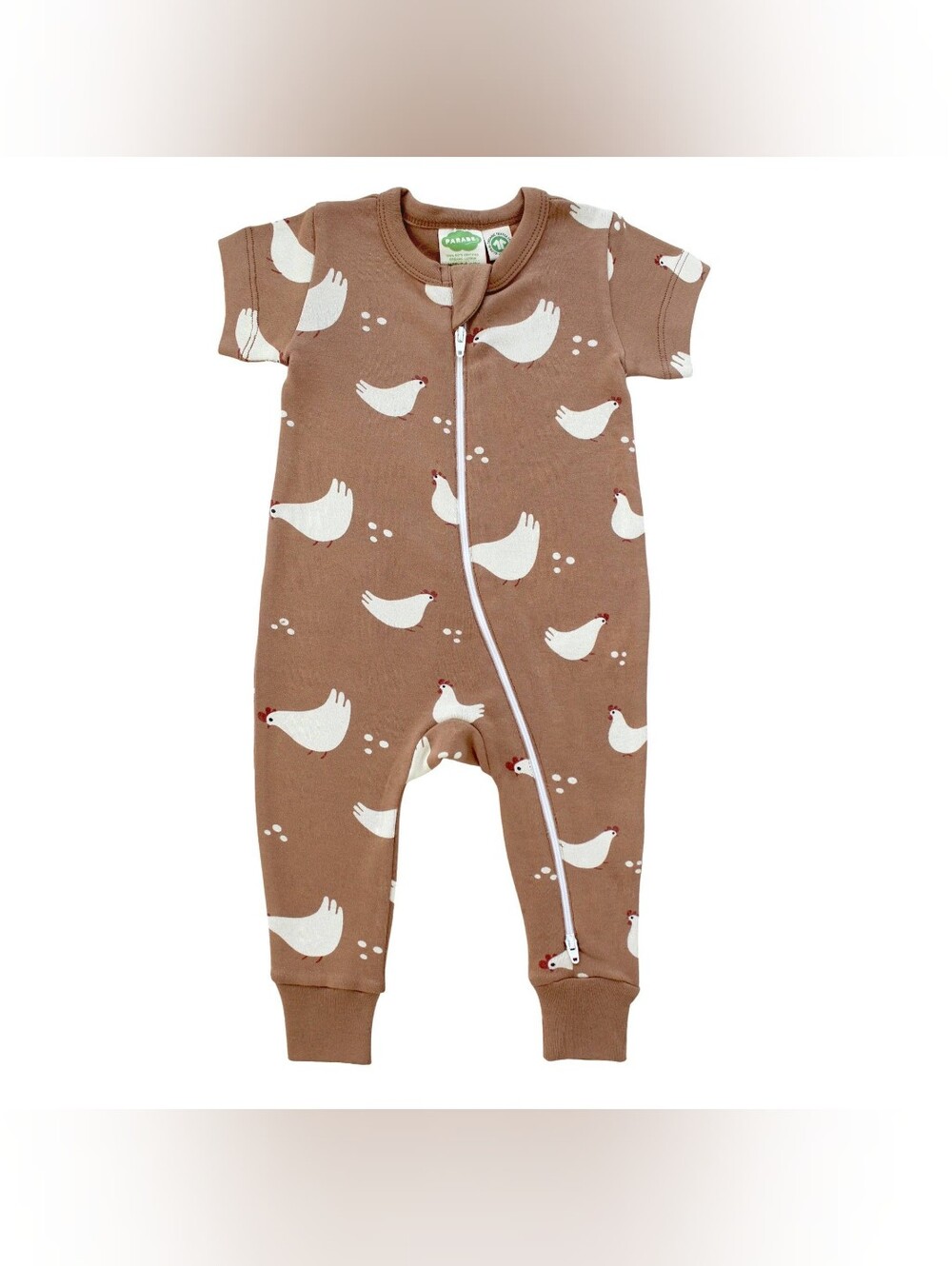 Parade Organics '2-Way' Zip Short Sleeve Romper